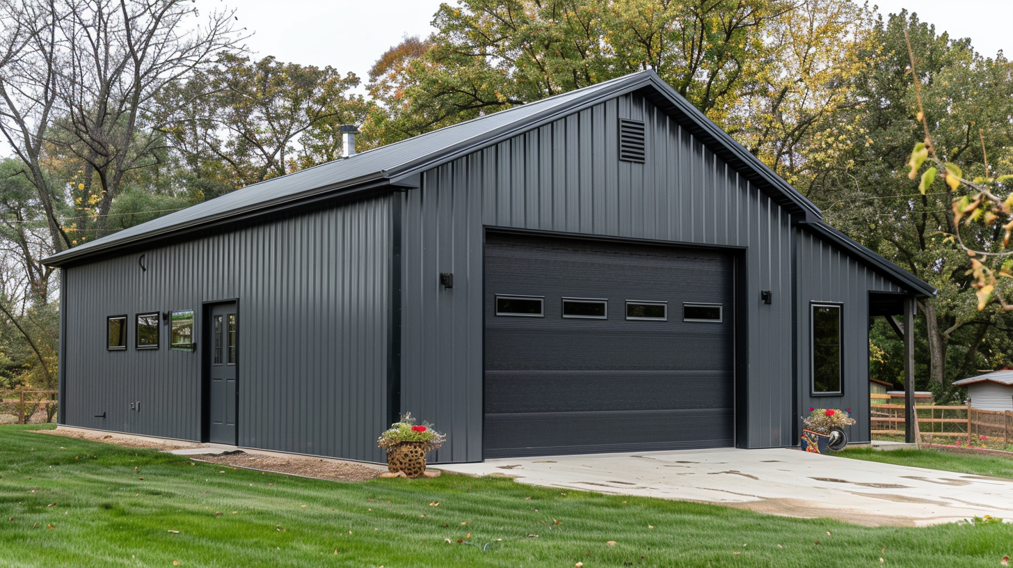 Residential pole barn garage