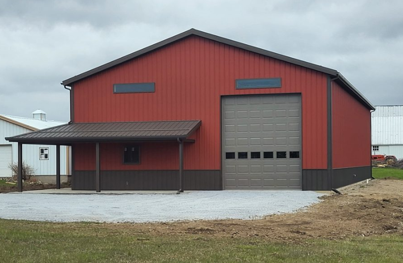 Custom pole barn building in Southwest Michigan
