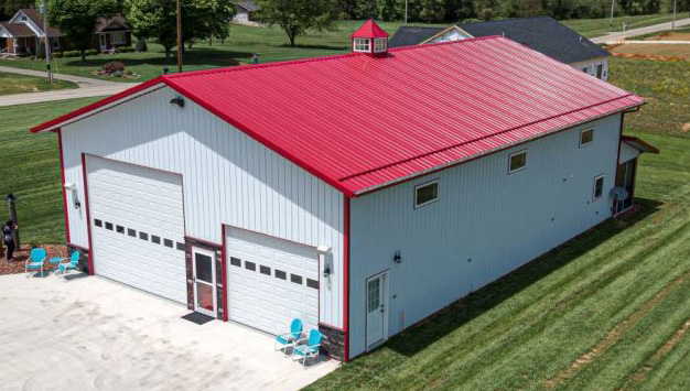 Residential pole barn garage