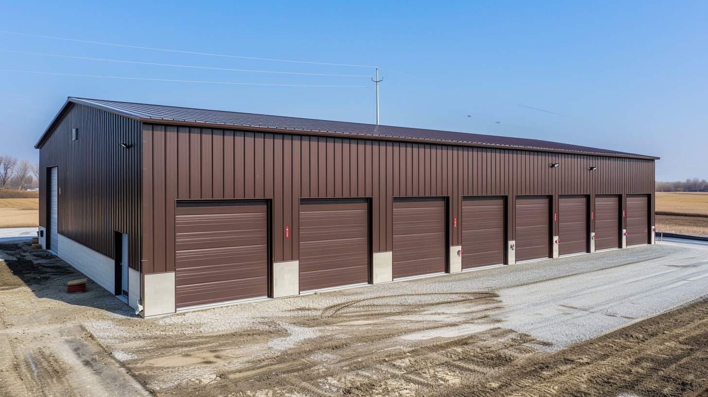 Commercial pole barn warehouse